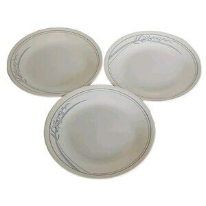 Corelle Blue Lilly Bread Plates 6.75" dessert side plate dish set of 3 Corning
